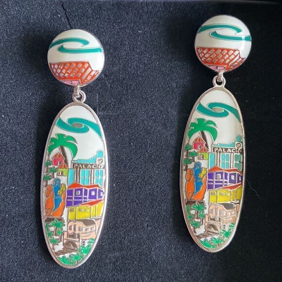 💛 Designer 925 Casa de Oro Dangle Earrings - Picture 5 of 6